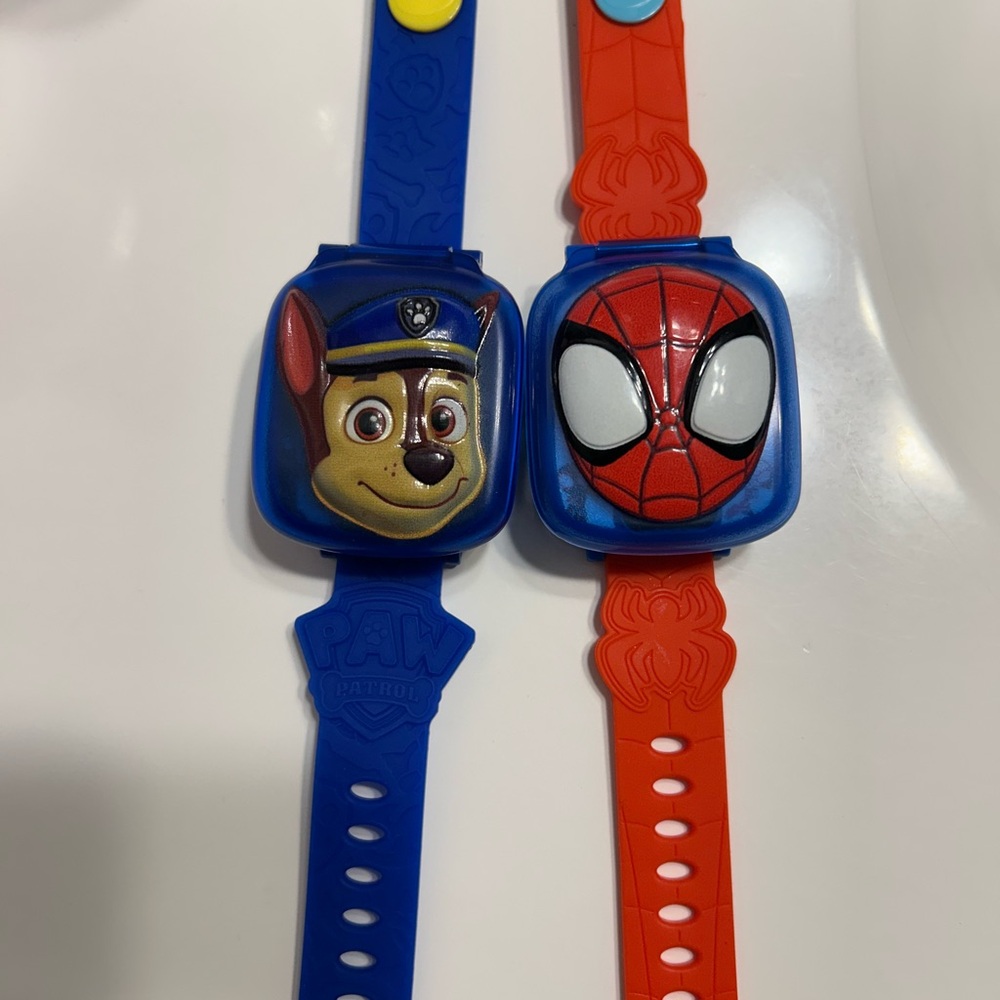 Paw Patrol and Spider-Man Kids Watches - Blue and Red